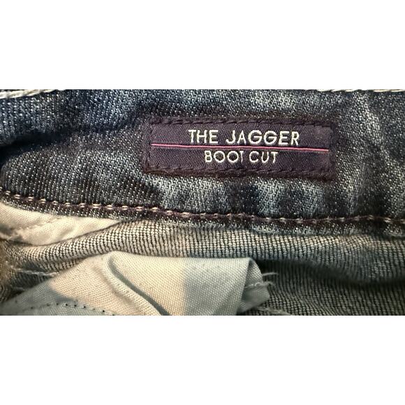 Vigoss Bootcut Jeans Women’s Size 27 27x33 Denim Stretch Distressed Raw Hem - Picture 5 of 16